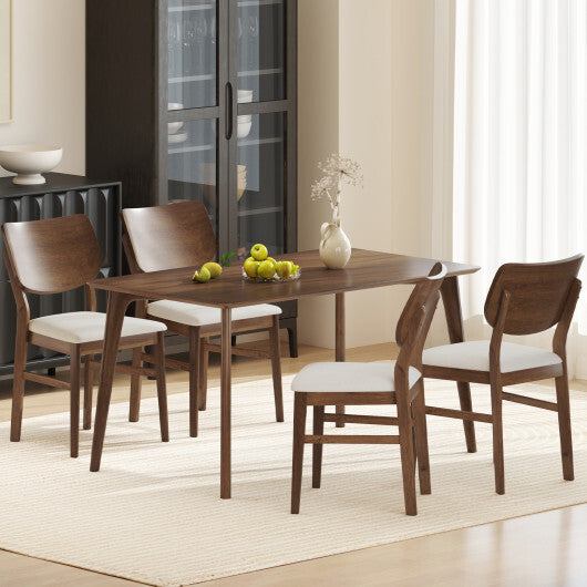 Farmhouse Upholstered Kitchen Chairs Set of 2 with Rubber Wood Frame-Gray LuxuryLifeWay Online Store