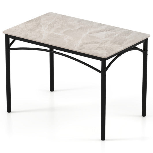 Rectangular Modern Sintered Stone Dining Table for 4 People-Grey LuxuryLifeWay Online Store