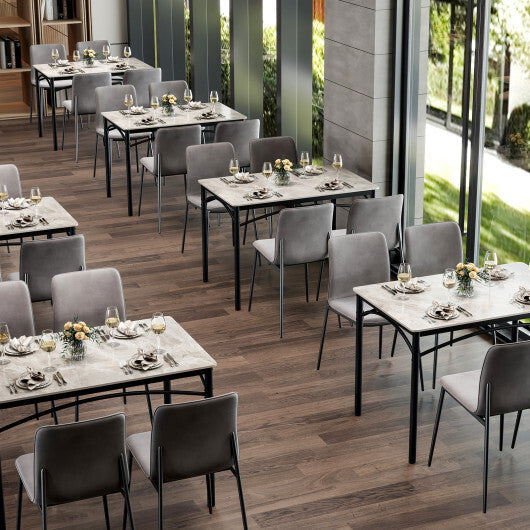 Rectangular Modern Sintered Stone Dining Table for 4 People-Grey LuxuryLifeWay Online Store