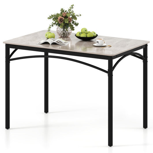 Rectangular Modern Sintered Stone Dining Table for 4 People-Grey LuxuryLifeWay Online Store