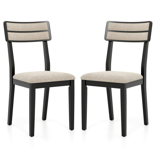 Modern Dining Chairs Set of 2 with Tilt Backrest for Dining Room-Black LuxuryLifeWay Online Store