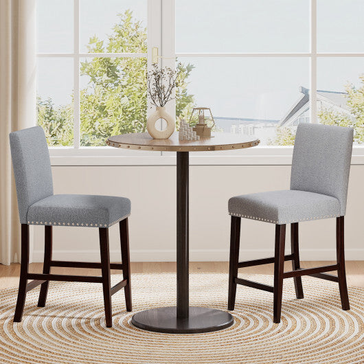 26 inch Counter Height Chairs Set of 2 with Padded Seat and Backrest-Gray LuxuryLifeWay Online Store