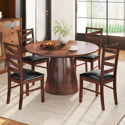 Dining Chairs Set of 2 Kitchen Side Chairs with Rubber Wood Legs-Walnut LuxuryLifeWay Online Store