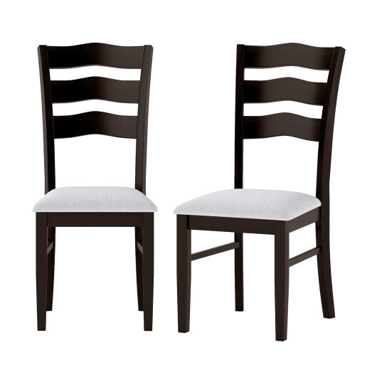 Farmhouse Dining Chairs Set of 2 Modern Kitchen Chairs with Elegant Hollowed backrest-Gray