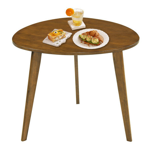 Farmhouse Wooden Round Dining Table for 4-Walnut LuxuryLifeWay Online Store