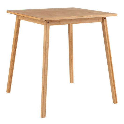 27.5 Inch Square Bamboo Dining Table for 2-4 People-Natural LuxuryLifeWay Online Store