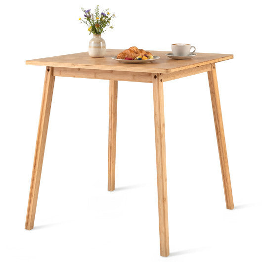 27.5 Inch Square Bamboo Dining Table for 2-4 People-Natural LuxuryLifeWay Online Store
