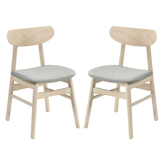 Dining Chair Set of 2 Fabric Upholstered Kitchen Armless Chairs-Natural LuxuryLifeWay Online Store