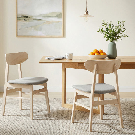Dining Chair Set of 2 Fabric Upholstered Kitchen Armless Chairs-Natural LuxuryLifeWay Online Store