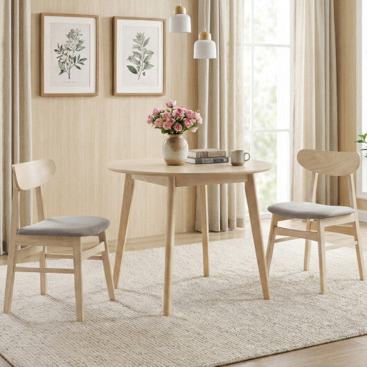 Dining Chair Set of 2 Fabric Upholstered Kitchen Armless Chairs-Natural LuxuryLifeWay Online Store