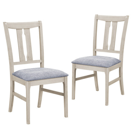 Set of 2 Wooden Upholstered Dining Chairs with High Curved Back-Walnut LuxuryLifeWay Online Store