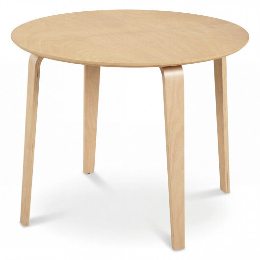 37.5" Round Dining Table with Rubber Wood Legs for Small Space-Natural LuxuryLifeWay Online Store
