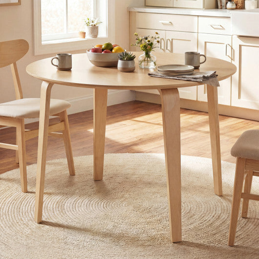37.5" Round Dining Table with Rubber Wood Legs for Small Space-Natural LuxuryLifeWay Online Store