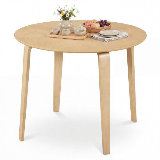37.5" Round Dining Table with Rubber Wood Legs for Small Space-Natural LuxuryLifeWay Online Store