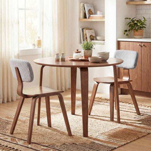 37.5" Round Dining Table with Rubber Wood Legs for Small Space-Natural LuxuryLifeWay Online Store