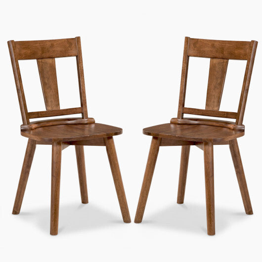 Dining Chairs Set of 2 with Solid Wood Backrest for Kitchen Dining Room-Walnut LuxuryLifeWay Online Store