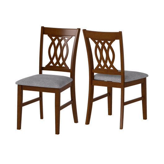 Dining Chairs Set of 2 Dining Room Chairs with Padded Seat for Kitchen Living Room-Walnut LuxuryLifeWay Online Store