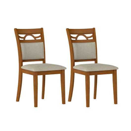Dining Chairs Set of 2 Dining Room Chairs with Rubber Wood Frame-Brown LuxuryLifeWay Online Store