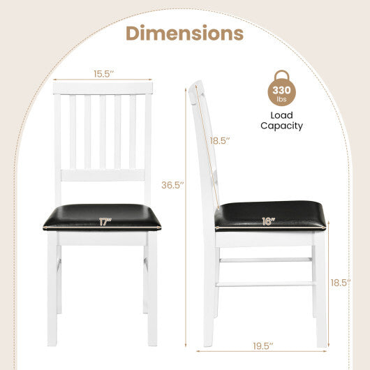 Dining Chairs Set of 2 Modern Mid Century Dining Room Chairs-White LuxuryLifeWay Online Store