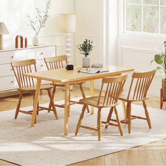 Windsor Dining Chairs Set of 2 with Curved Spindle Back-Natural LuxuryLifeWay Online Store