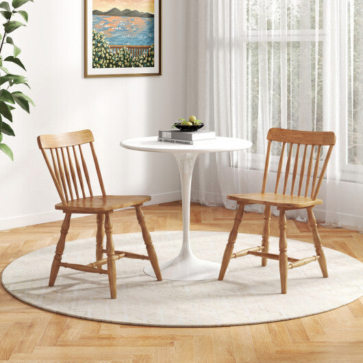 Windsor Dining Chairs Set of 2 with Curved Spindle Back-Natural LuxuryLifeWay Online Store