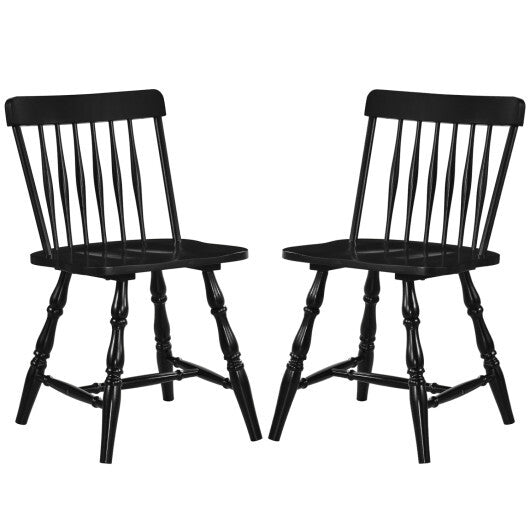 Windsor Dining Chairs Set of 2 with Curved Spindle Back-Natural LuxuryLifeWay Online Store