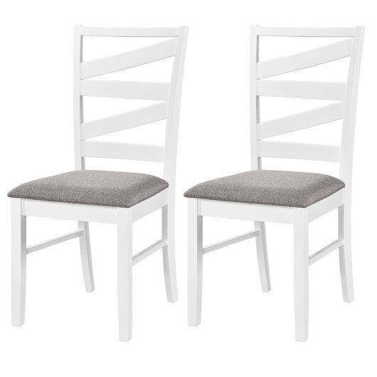 Dining Chairs Set of 2 with Backrests and Rubber Wood Frames-Brown LuxuryLifeWay Online Store
