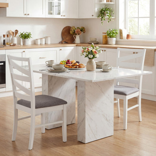 Dining Chairs Set of 2 with Backrests and Rubber Wood Frames-Brown LuxuryLifeWay Online Store