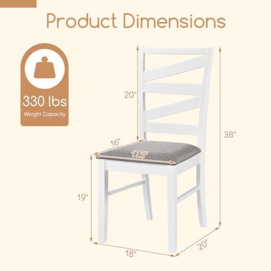 Dining Chairs Set of 2 with Backrests and Rubber Wood Frames-Brown LuxuryLifeWay Online Store