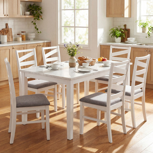 Dining Chairs Set of 2 with Backrests and Rubber Wood Frames-Brown LuxuryLifeWay Online Store