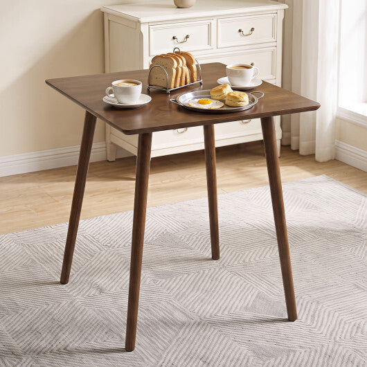 27.5 Inch Small Square Wooden Dining Table for 2-4 People Space-Saving Dining Room Table-Walnut LuxuryLifeWay Online Store