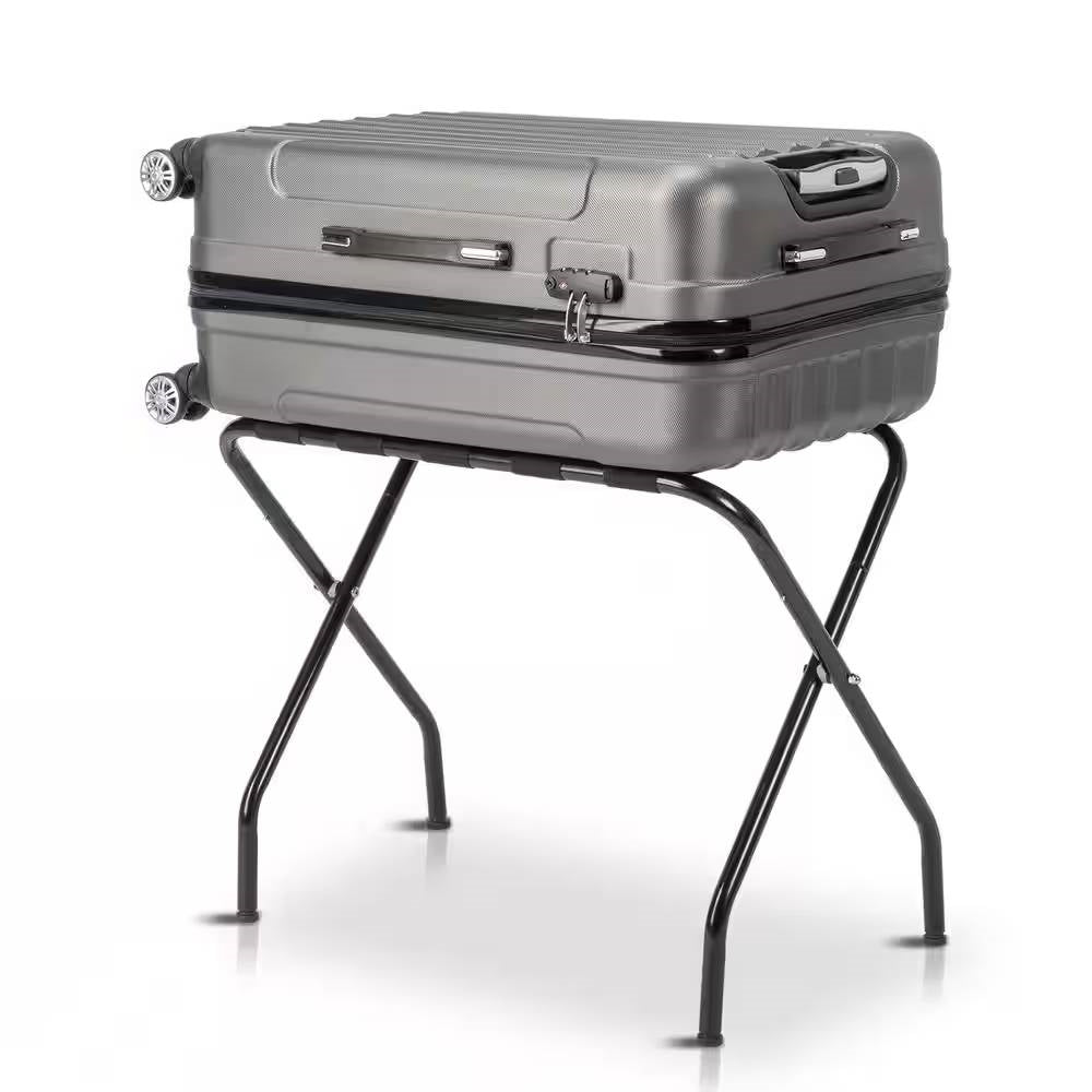Sturdy Black Metal Foldable Luggage Rack LuxuryLifeWay Online Store