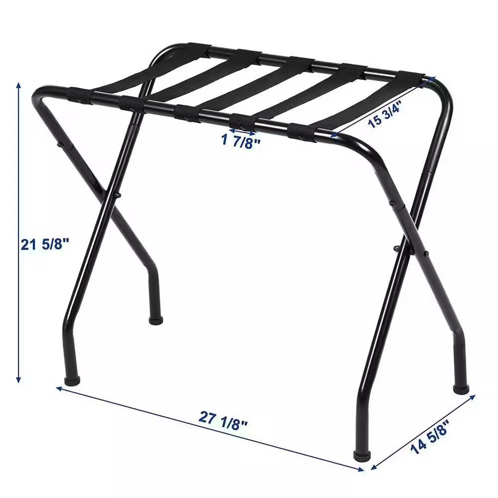 Sturdy Black Metal Foldable Luggage Rack LuxuryLifeWay Online Store