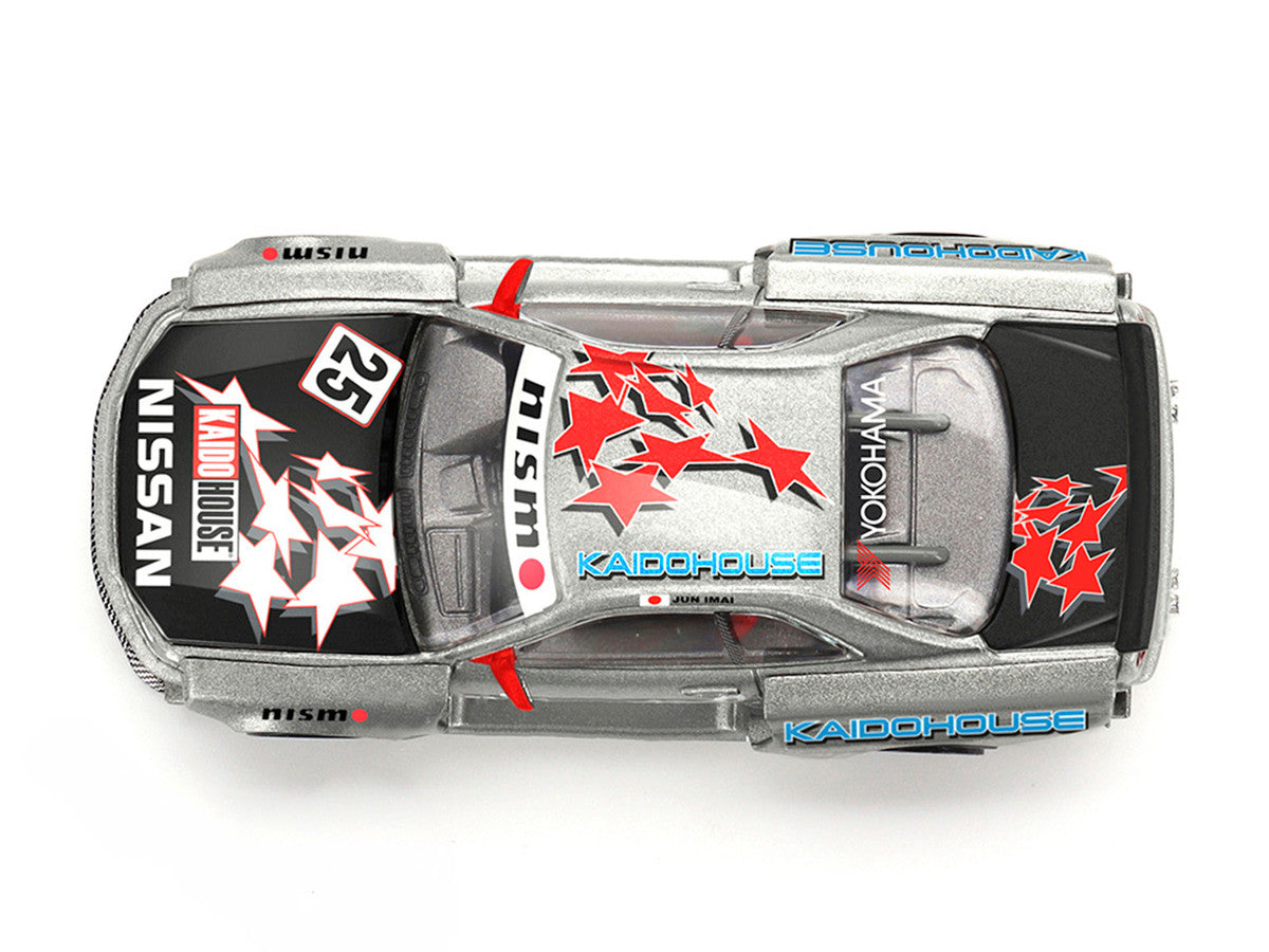 Nissan Skyline GT-R (R34) "Kaido Star Racing V1" RHD (Right Hand Drive) #25 Gray Metallic with Black Hood and Graphics (Designed by Jun Imai) "Kaido House" Special 1/64 Diecast Model Car by Mini GT LuxuryLifeWay Online Store