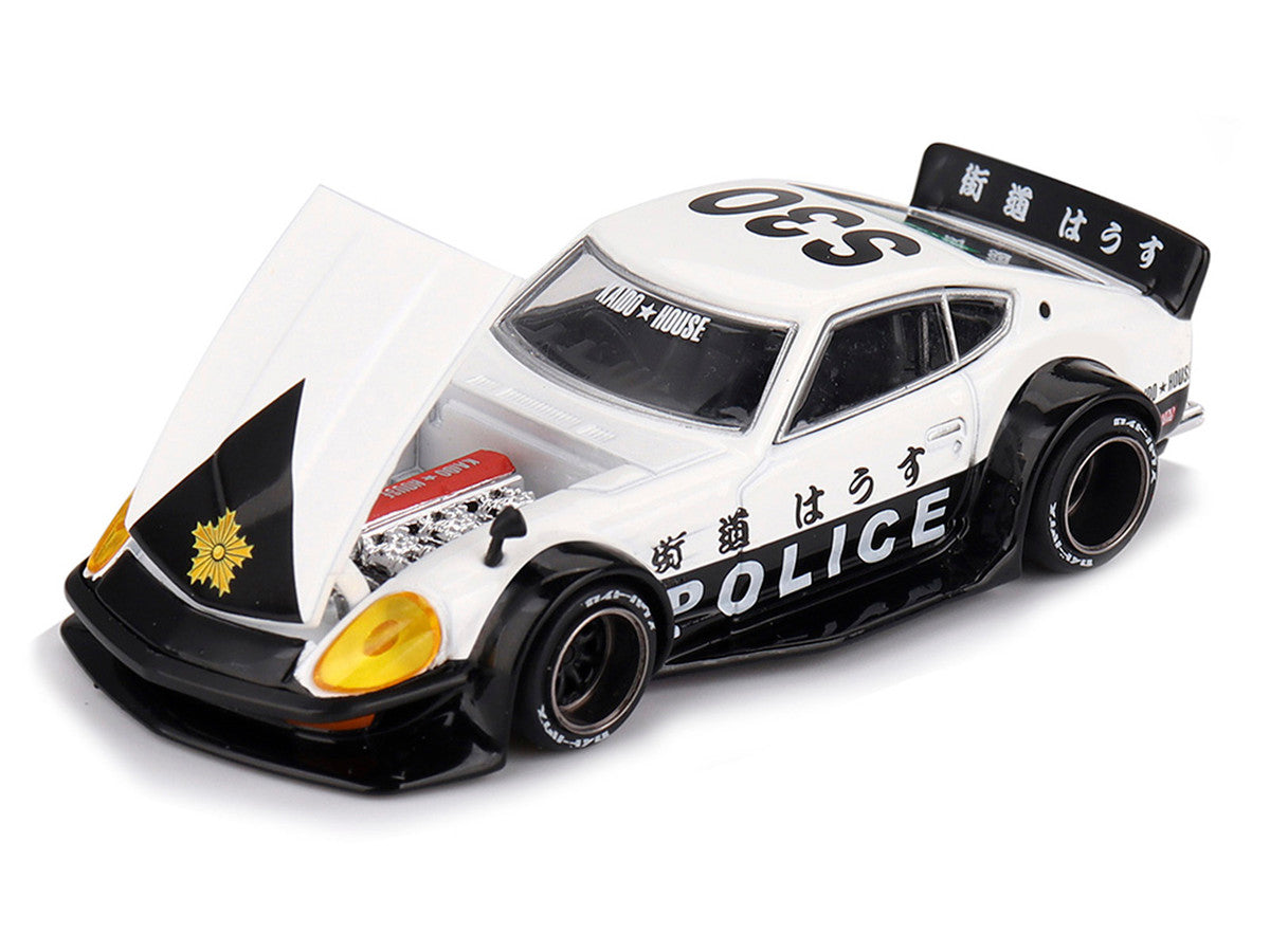 Nissan Fairlady Z RHD (Right Hand Drive) "Kaido GT Police" Black and White (Designed by Jun Imai) "Kaido House" 1/64 Diecast Model Car by Mini GT LuxuryLifeWay Online Store