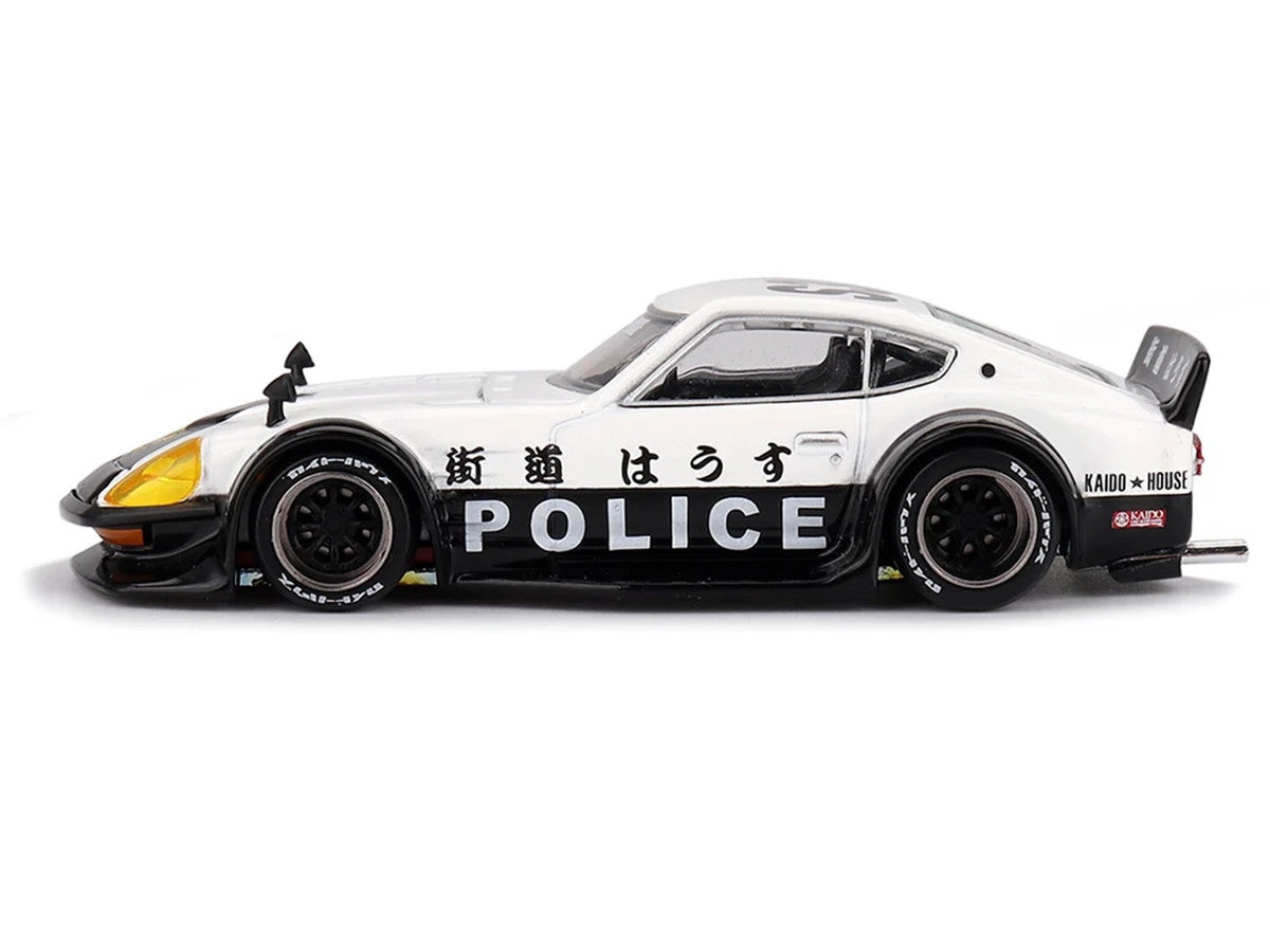 Nissan Fairlady Z RHD (Right Hand Drive) "Kaido GT Police" Black and White (Designed by Jun Imai) "Kaido House" 1/64 Diecast Model Car by Mini GT LuxuryLifeWay Online Store