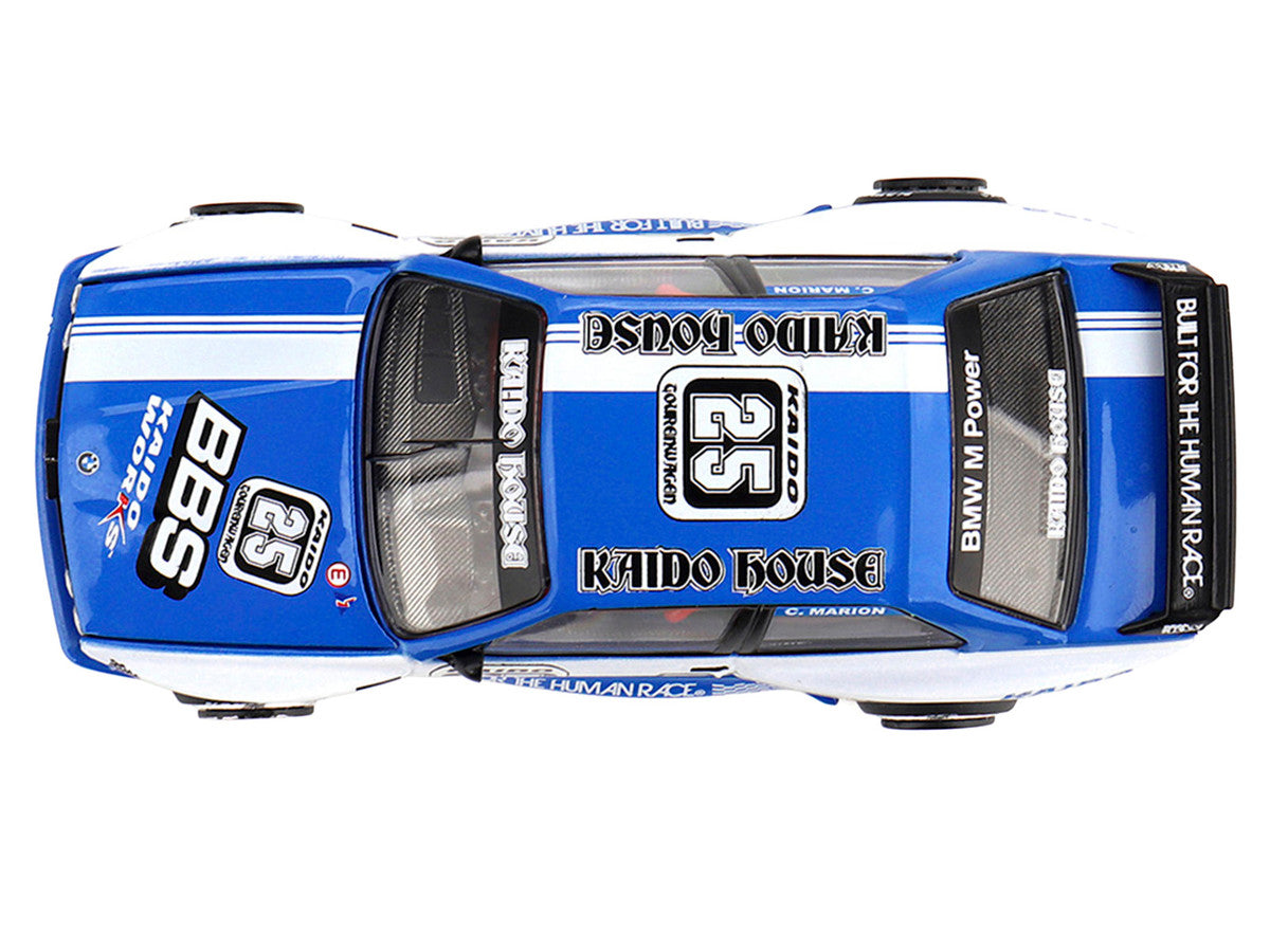 BMW M3 "Kaido Touring Champ V1" #25 Blue with White Stripes (Designed by Jun Imai) "Kaido House" Special 1/64 Diecast Model Car by Mini GT LuxuryLifeWay Online Store