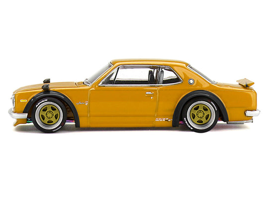 Nissan Skyline 2000GT-R (KPGC10) RHD (Right Hand Drive) "Kaido Street V2" Yellow (Designed by Jun Imai) "Kaido House" Special 1/64 Diecast Model Car by Mini GT LuxuryLifeWay Online Store