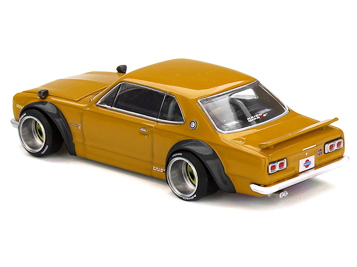 Nissan Skyline 2000GT-R (KPGC10) RHD (Right Hand Drive) "Kaido Street V2" Yellow (Designed by Jun Imai) "Kaido House" Special 1/64 Diecast Model Car by Mini GT LuxuryLifeWay Online Store