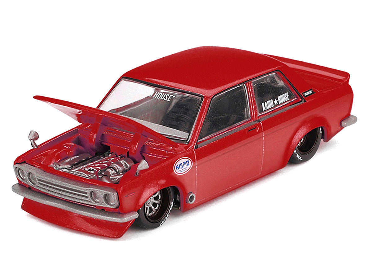 Datsun 510 Street "Nismo V3" Red Metallic (Designed by Jun Imai) "Kaido House" Special 1/64 Diecast Model Car by Mini GT LuxuryLifeWay Online Store
