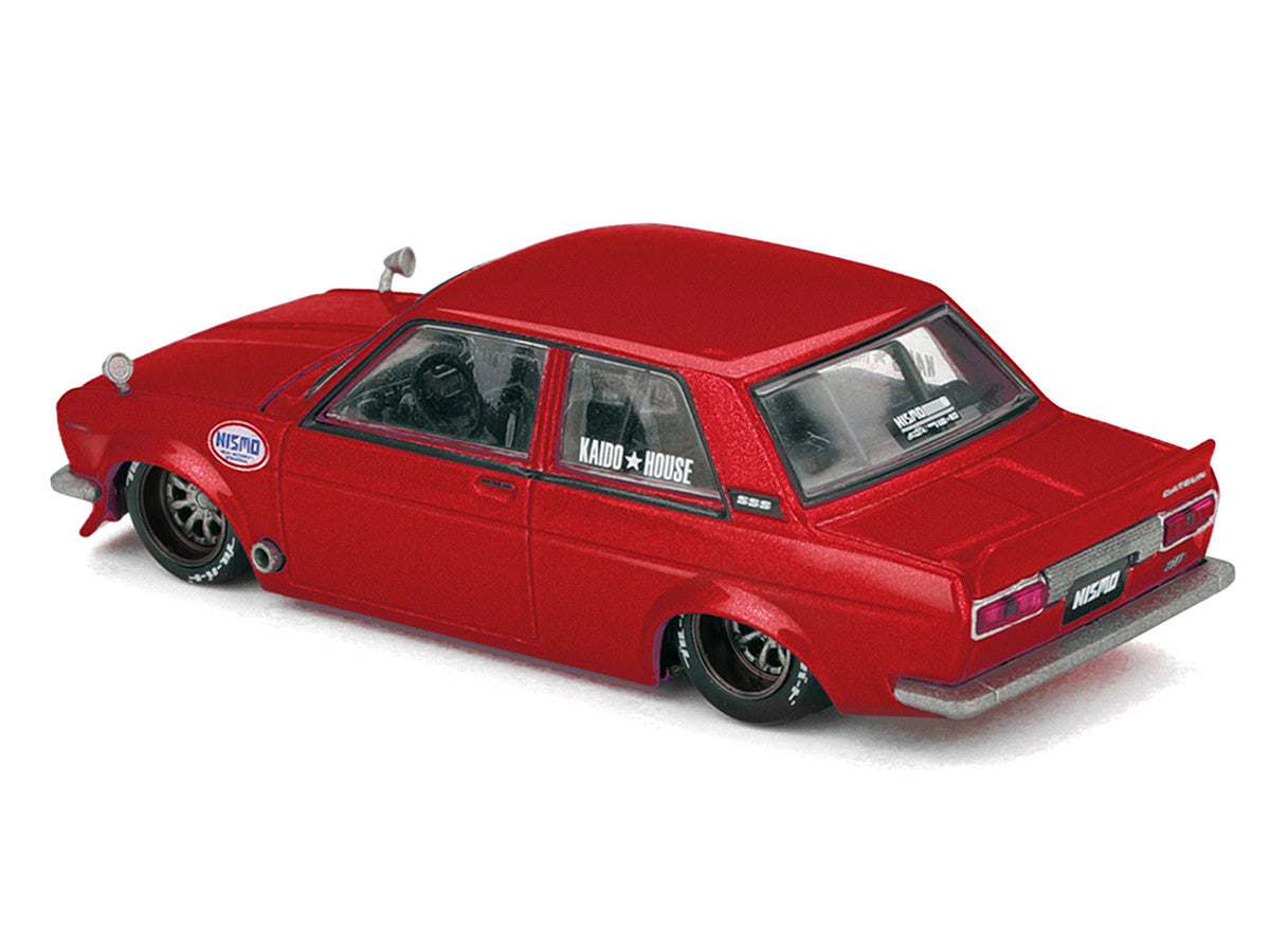 Datsun 510 Street "Nismo V3" Red Metallic (Designed by Jun Imai) "Kaido House" Special 1/64 Diecast Model Car by Mini GT LuxuryLifeWay Online Store