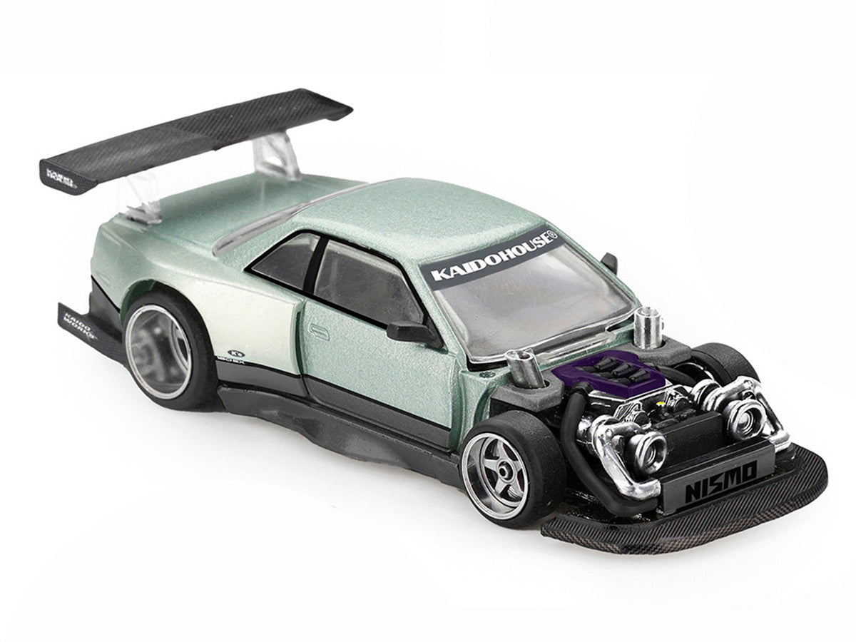 Nissan Silvia S13-R "Kaido Works V1" RHD (Designed by Jun Imai) Light Green Metallic "Kaido House" Special 1/64 Diecast Model Car by Mini GT LuxuryLifeWay Online Store
