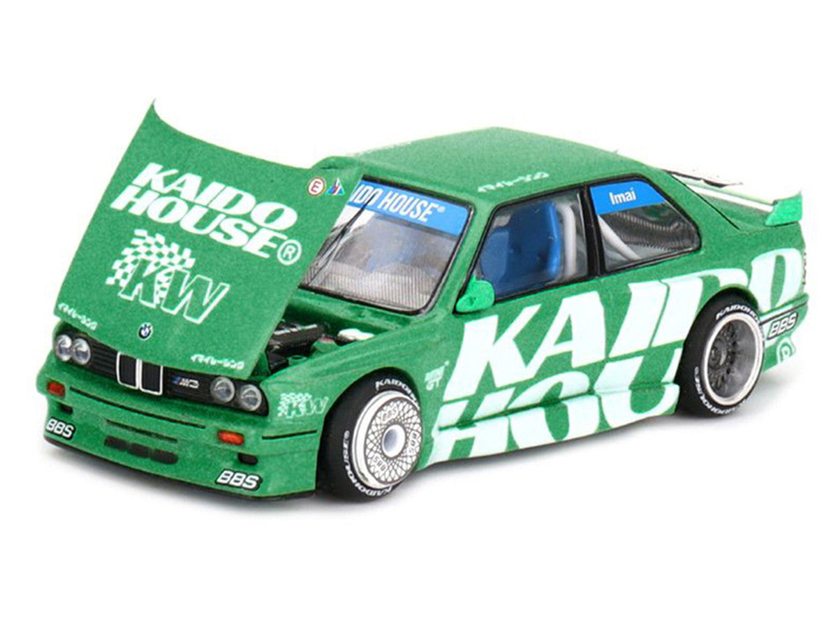 BMW M3 "Kaido Works V2" Green Metallic with Graphics (Designed by Jun Imai) "Kaido House" Special 1/64 Diecast Model Car by Mini GT LuxuryLifeWay Online Store