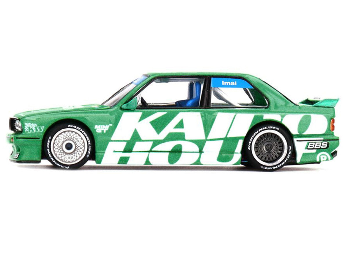 BMW M3 "Kaido Works V2" Green Metallic with Graphics (Designed by Jun Imai) "Kaido House" Special 1/64 Diecast Model Car by Mini GT LuxuryLifeWay Online Store