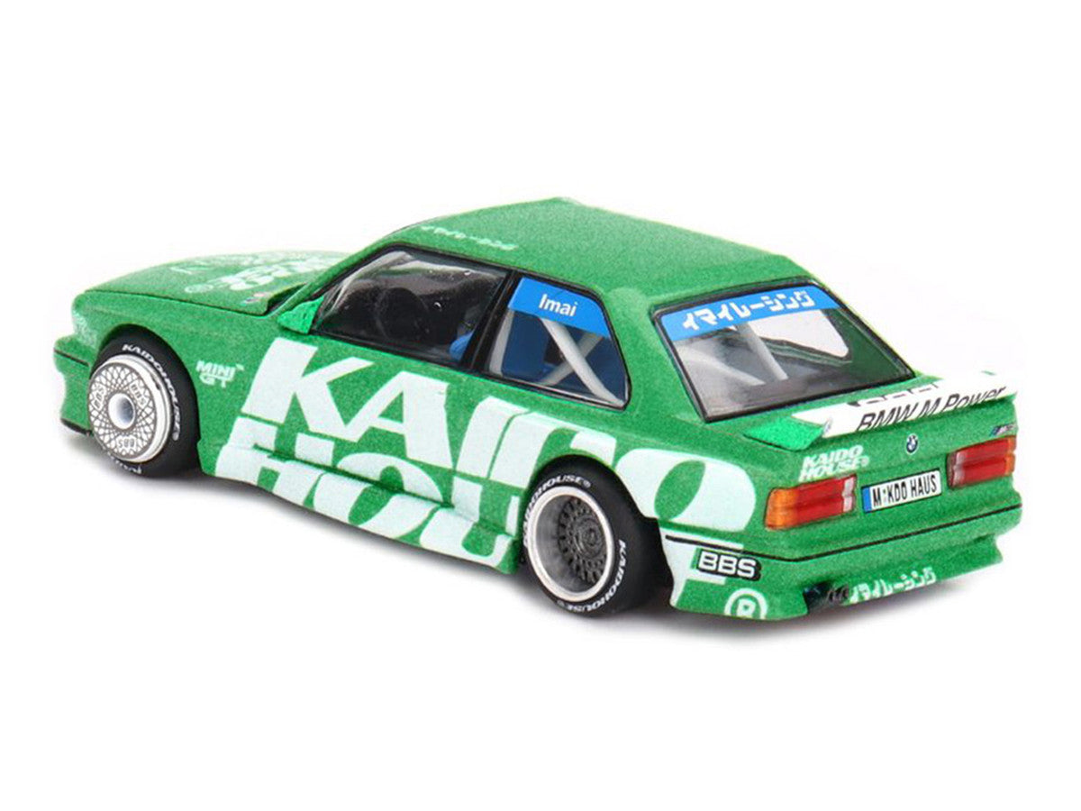 BMW M3 "Kaido Works V2" Green Metallic with Graphics (Designed by Jun Imai) "Kaido House" Special 1/64 Diecast Model Car by Mini GT LuxuryLifeWay Online Store