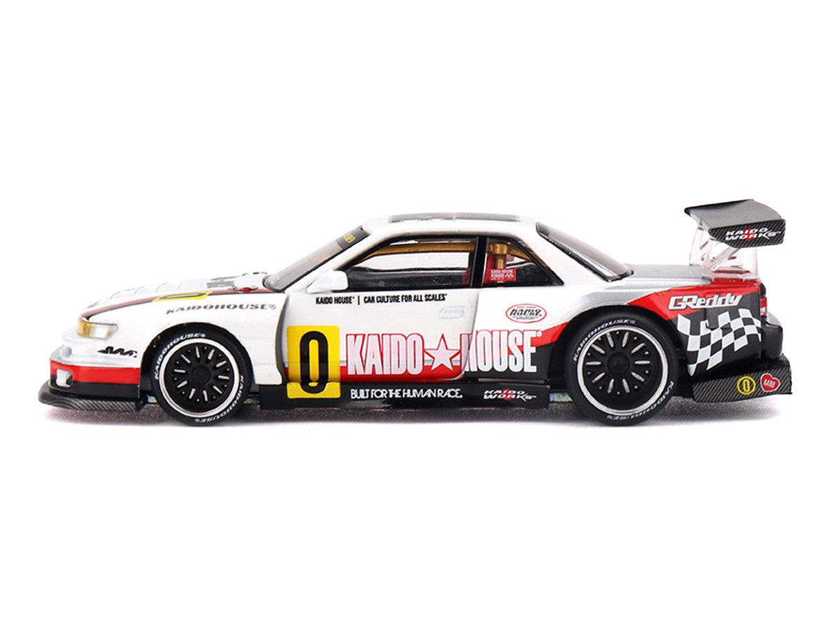 Nissan Silvia S13-R "Circuit Spec V1" RHD (Right Hand Drive) White with Graphics (Designed by Jun Imai) "Kaido House" Special 1/64 Diecast Model Car by Mini GT LuxuryLifeWay Online Store