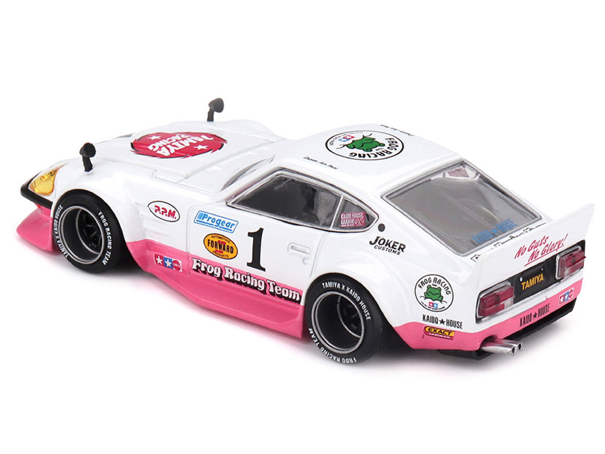 Nissan Fairlady Z RHD (Right Hand Drive) #1 "Tamiya Racing - Frog Racing Team" White and Pink (Designed by Jun Imai) "Kaido House" Special 1/64 Diecast Model Car by Mini GT LuxuryLifeWay Online Store