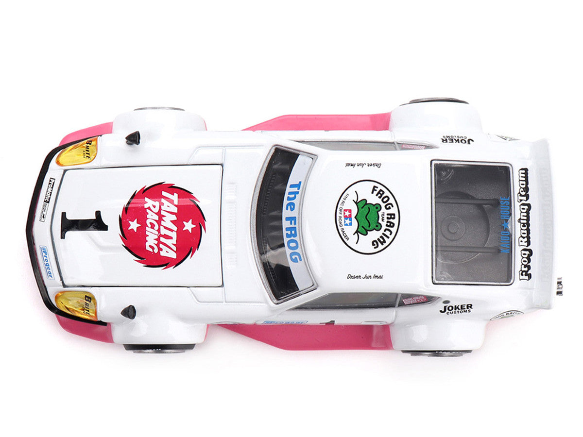 Nissan Fairlady Z RHD (Right Hand Drive) #1 "Tamiya Racing - Frog Racing Team" White and Pink (Designed by Jun Imai) "Kaido House" Special 1/64 Diecast Model Car by Mini GT LuxuryLifeWay Online Store