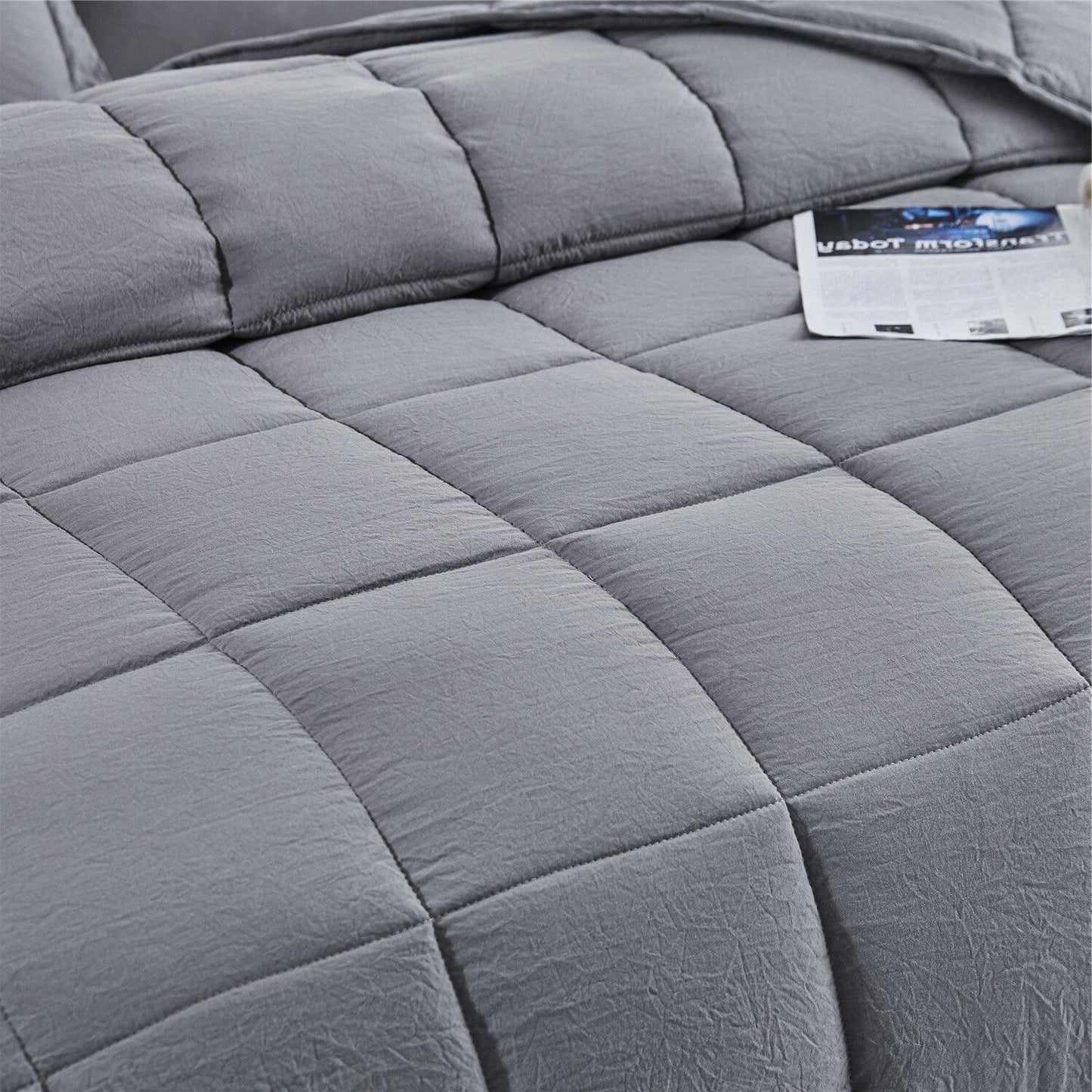 King Size Grey 3 Piece Microfiber Reversible Comforter Set LuxuryLifeWay Online Store