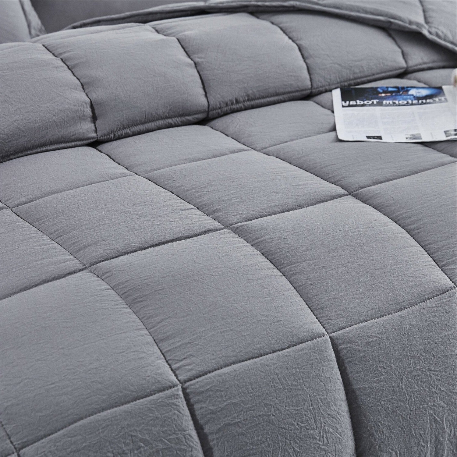 King Size Grey 3 Piece Microfiber Reversible Comforter Set LuxuryLifeWay Online Store
